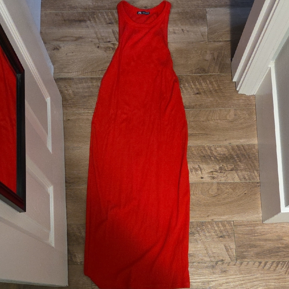 Zara Vibrant Red Maxi Dress